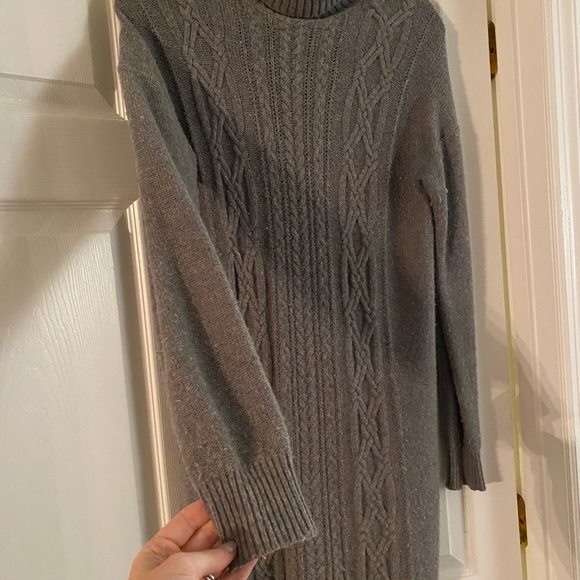 J. Crew Grey Long Sleeve Turtleneck Sweater Dress | Small - Picture 3 of 8